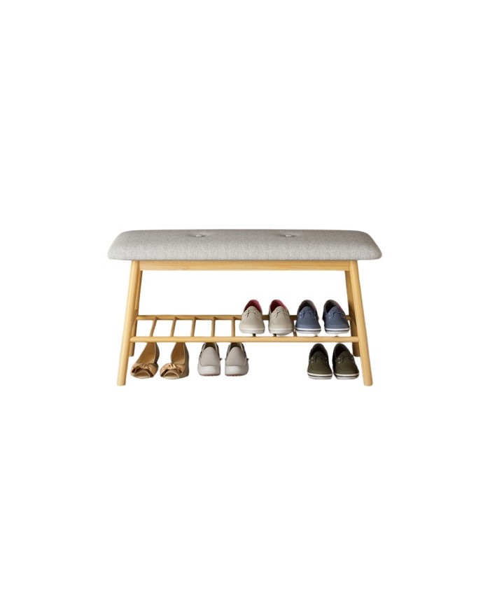 BANC RANGE CHAUSSURES EN BAMBOU 90X45CM
