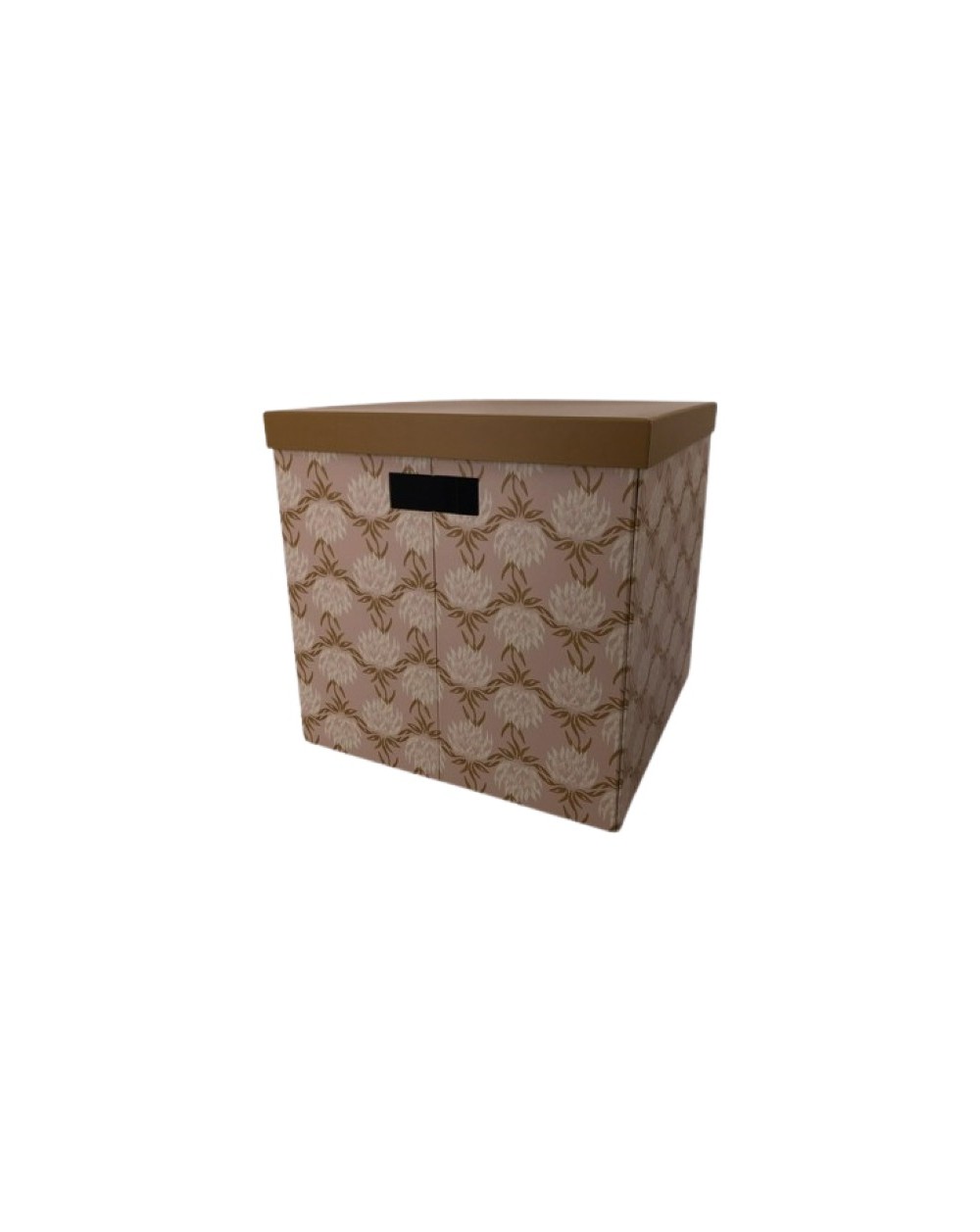 BOITE COUVERCLE  CARTON  RECYCLE IMPRIME 31X31X31CM