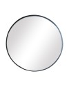 MIROIR ROND METAL  NOIR D.60CM