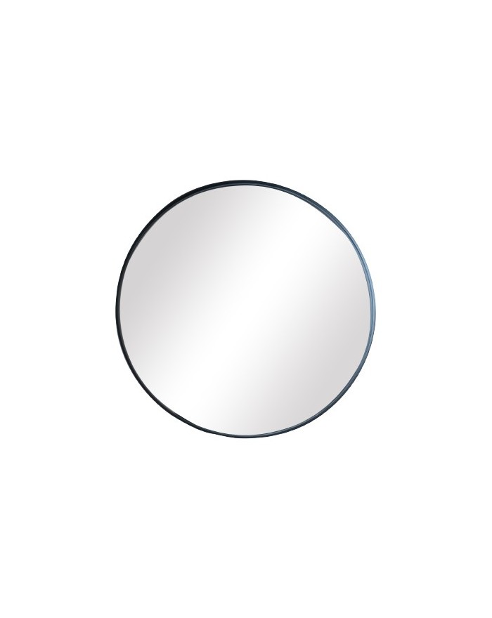 MIROIR ROND METAL NOIR D. 80 CM