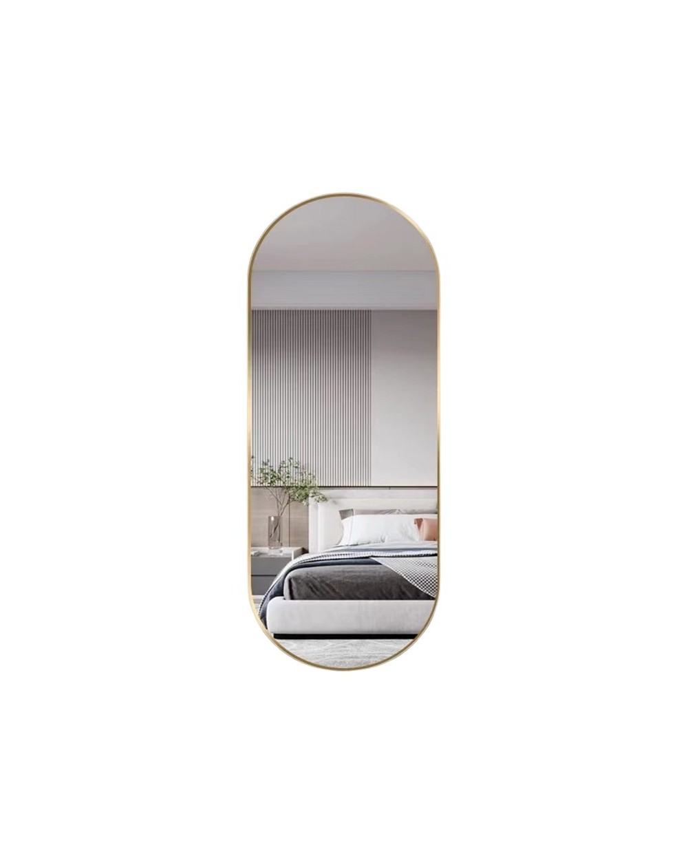 MIROIR GELULE ALU  DORE  50X110CM