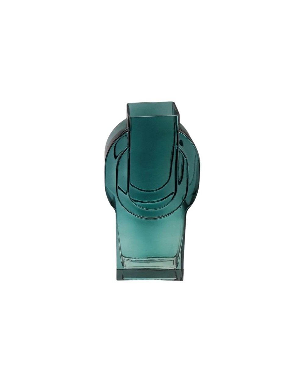 VASE VERRE VINTAGE GEOMETRIQUE H34CM