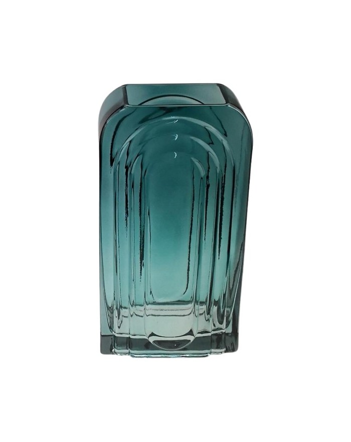 VASE VERRE VINTAGE GEOMETRIQUE H28CM