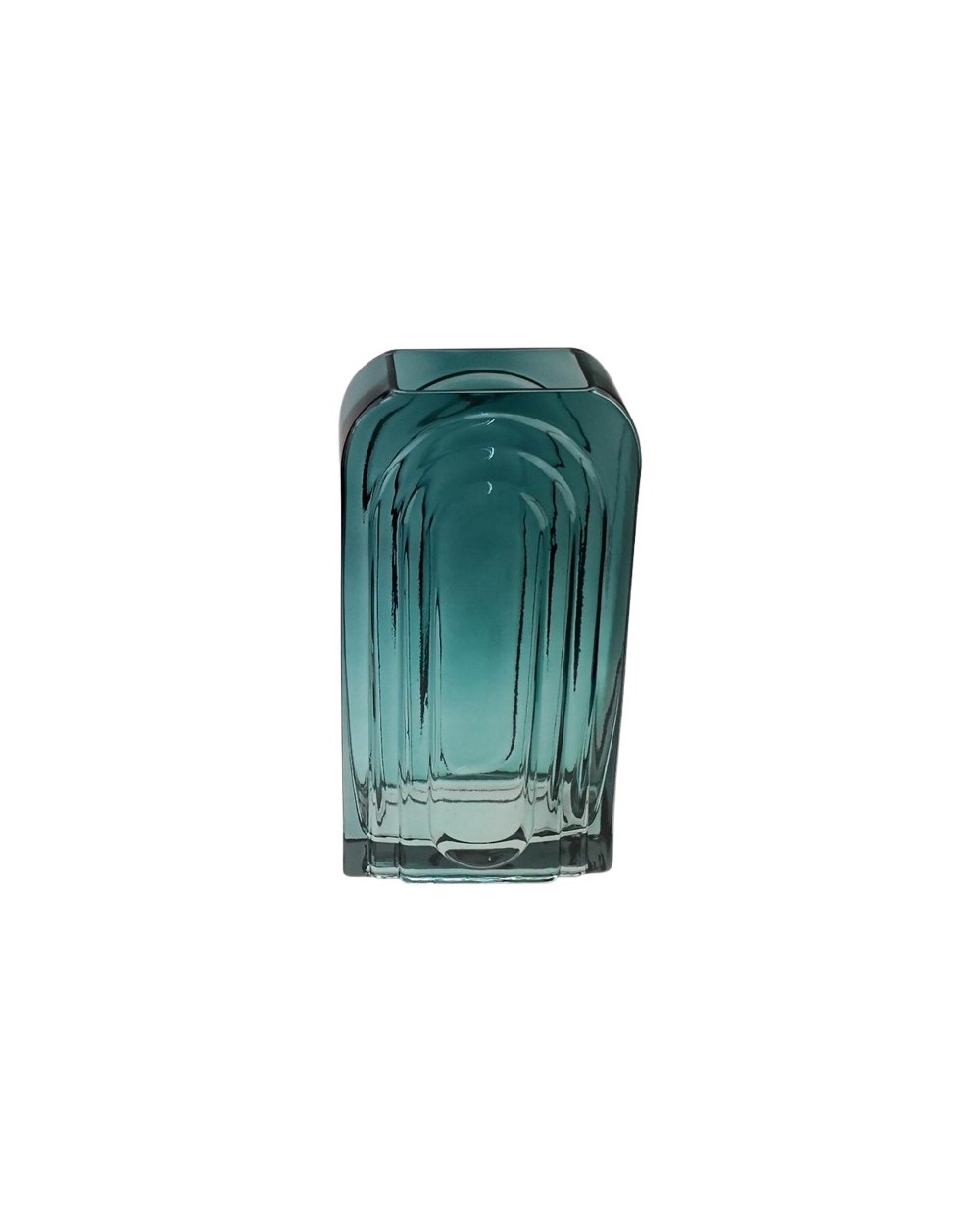 VASE VERRE VINTAGE GEOMETRIQUE H28CM