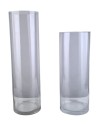 VASE CYLINDRIQUE VERRE TRANSP.15X40CM