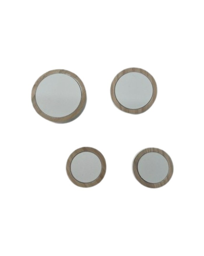 LOT DE 4 PATERES  BLANC DIA 7/6/5 CM