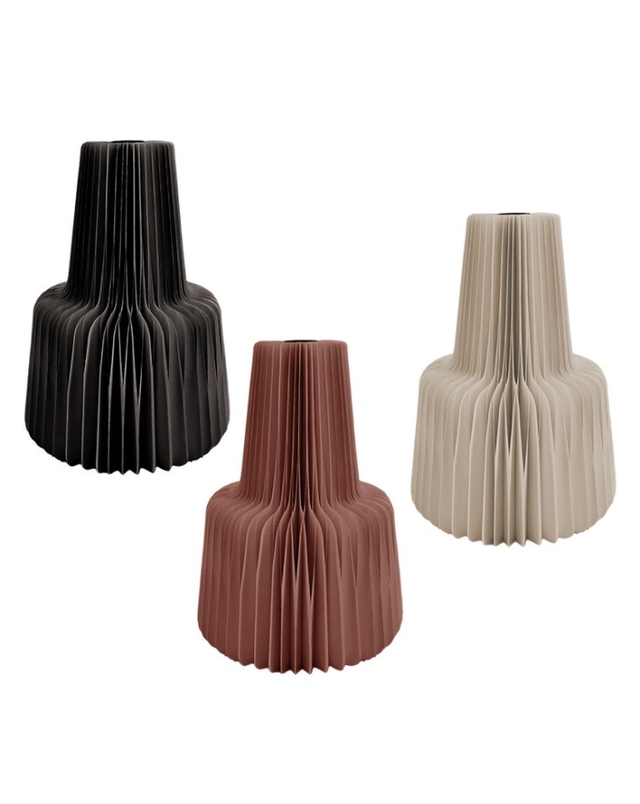 VASE PLIABLE PAPIER COULEUR D 20 X 28CM