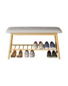 BANC RANGE CHAUSSURES EN BAMBOU 90X45CM
