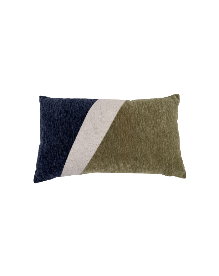 COUSSIN  JACQUARD 3 BANDES COULEUR 30X50CM