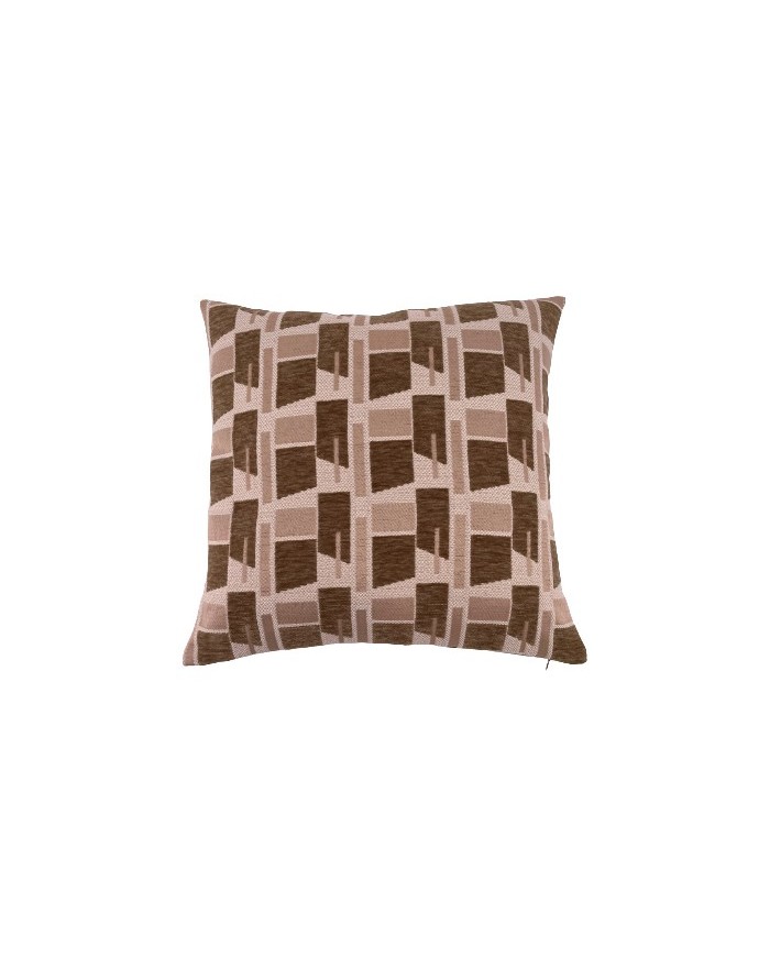 COUSSIN VELOURS JACQUARD BEIGE 40X40CM