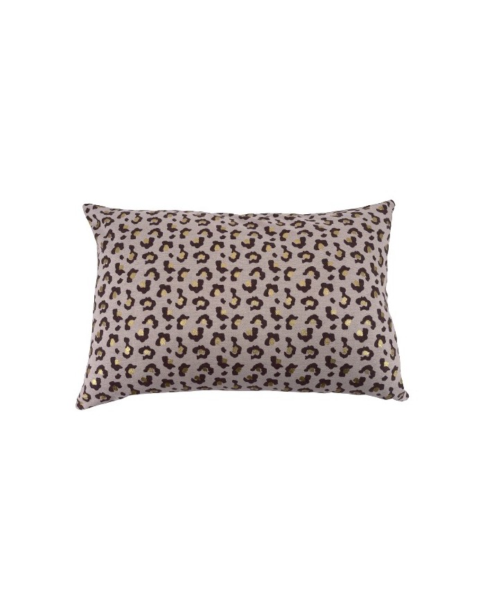 COUSSIN COTON  LEOPARD METALLISE 40X60CM