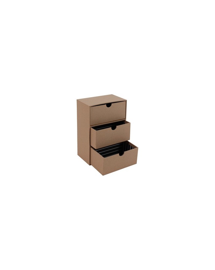 RANGEMENT BUREAU 3 TIROIRS CARTON RECYCLE