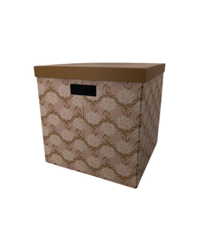 BOITE COUVERCLE  CARTON  RECYCLE IMPRIME 31X31X31CM