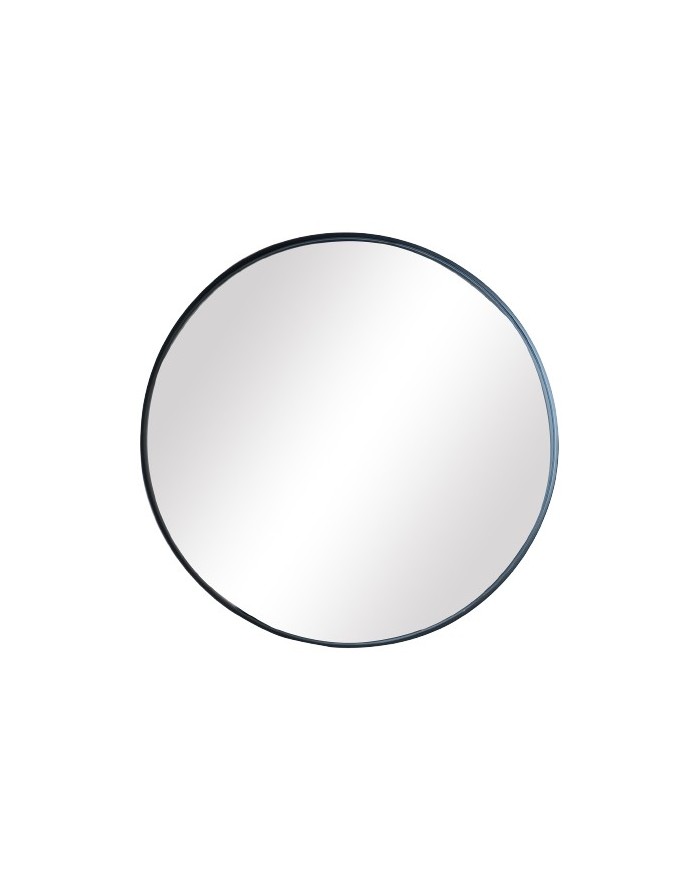 MIROIR ROND METAL  NOIR D.60CM