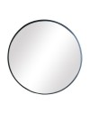 MIROIR ROND METAL NOIR D. 80 CM