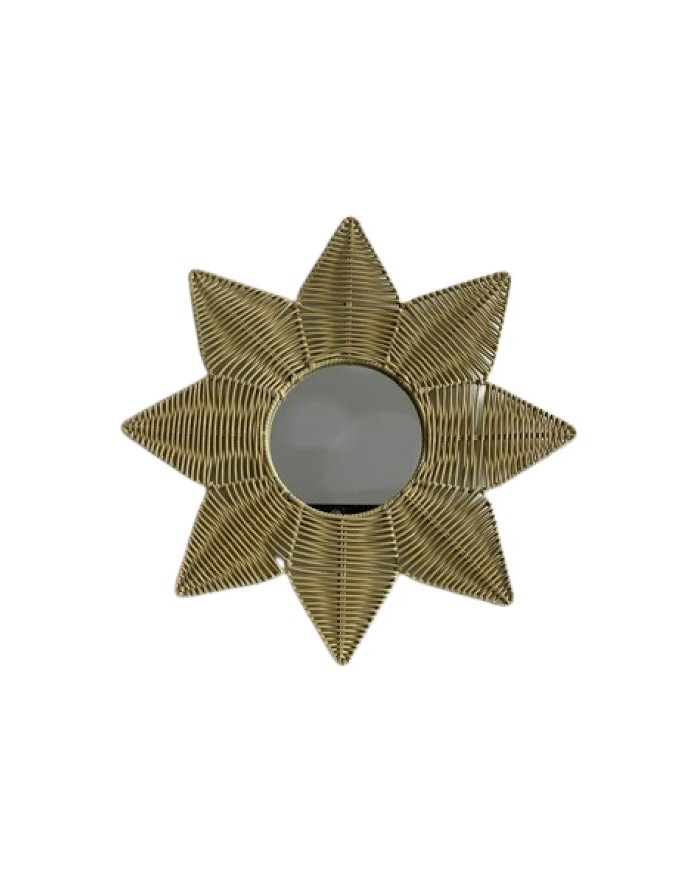 MIROIR FLEUR EFFET ROTIN D.50 CM