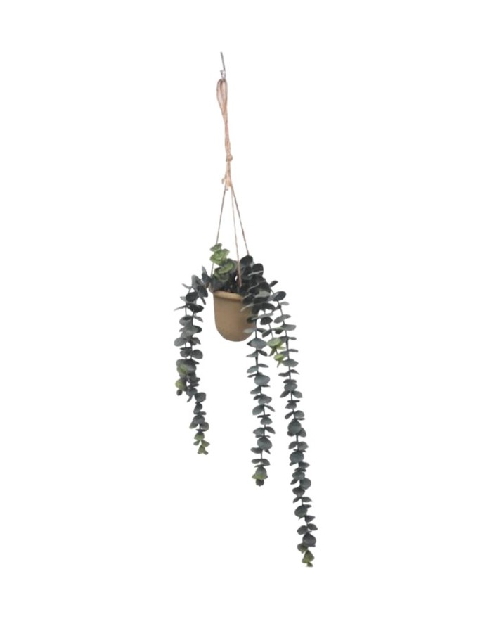 CHUTE PLANTE ARTIF. POT PAPIER MACHE H68CM