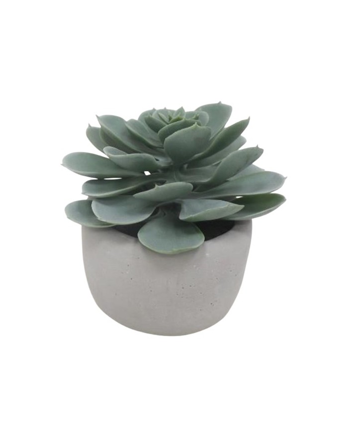 PLANTE ARTIFICIELLE POT CIMENT H12CM