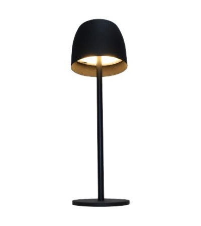 LAMPE USB TACTILE  METAL NOIR DIA 11 HT 38 CM