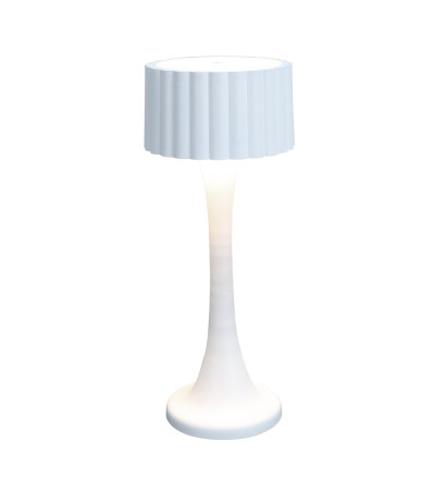 LAMPE USB TACTILE PIED ALU BLANC HT 27CM