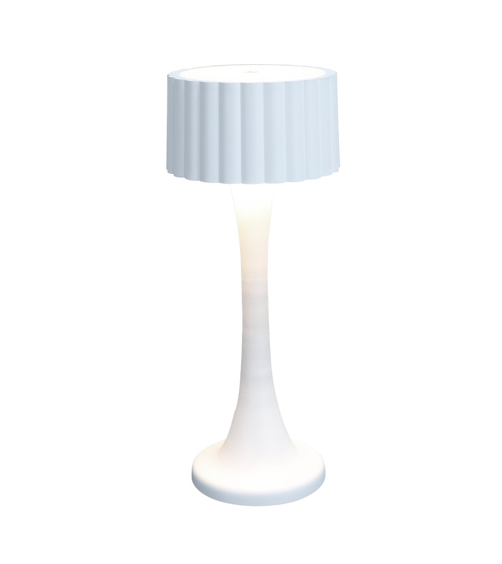 LAMPE USB TACTILE PIED ALU BLANC HT 27CM