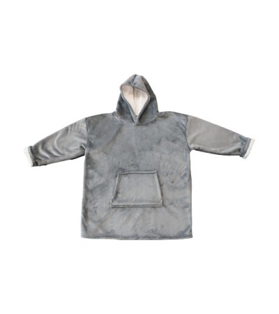 PLAID SWEATSHIRT A CAPUCHE GRIS