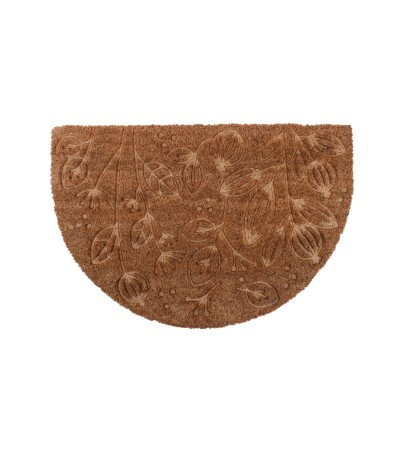 PAILLASSON COCO DEMI LUNE 40X60 CM EMBOSSE MOTIF FLORAL