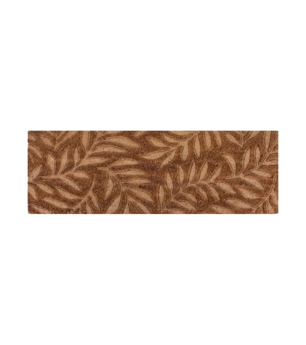 PAILLASSON MARCHE COCO  25X75CM EMBOSSE MOTIFS FEUILLAGES