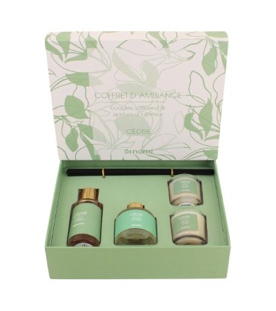 COFFRET 2 SENTEURS MAISON ET 2 BOUGIES CEDRE