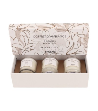 COFFRET 3 BOUGIES VOTIVES PARFUMEES COCO