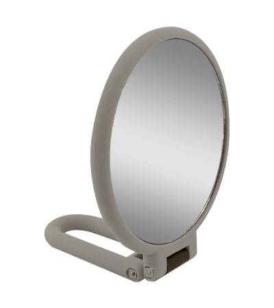 MIROIR DE SDB SOFT TOUCH GRIS 24CM