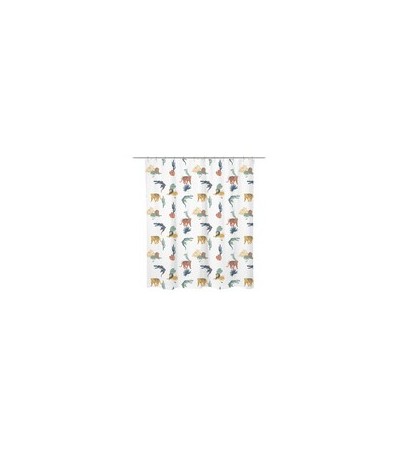 RIDEAU DOUCHE  POLYESTER ANIMAUX SAVANE 180X200CM