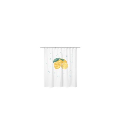RIDEAU DOUCHE  POLYESTER LEMON" 180X200CM                           "