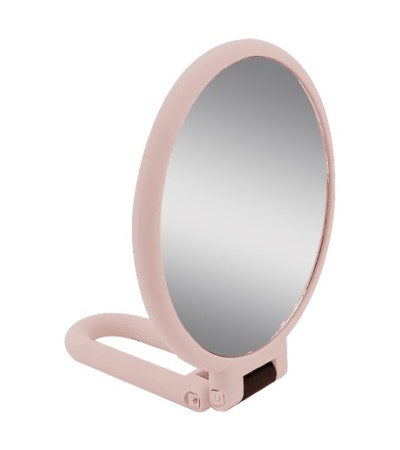 MIROIR DE SDB  SOFT TOUCH ROSE 24CM
