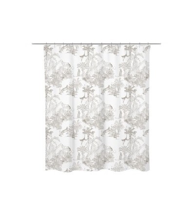 RIDEAU DOUCHE  POLYESTER SAFARI 180X200CM