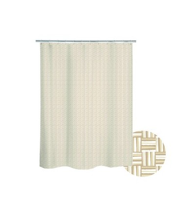 RIDEAU DOUCHE  POLYESTER  IMPR.  TISSAGE 180X200CM