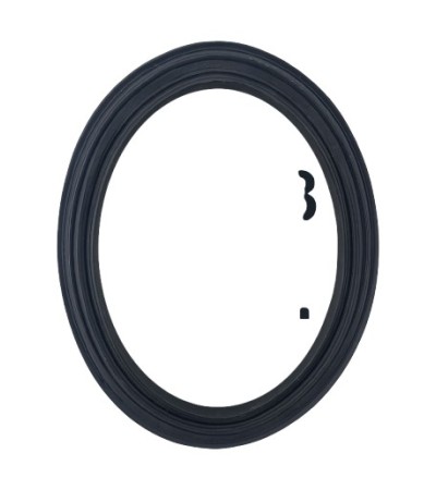 CADRE PHOTO RESINE OVALE NOIR 18X23CM