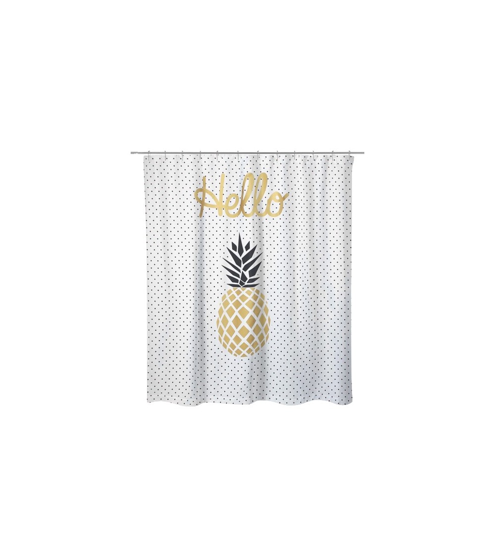 RIDEAU DOUCHE  POLYESTER ANANAS 180X200CM