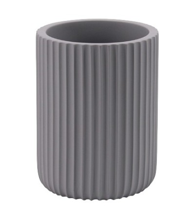 GOBELET RESINE STRIEE GRIS