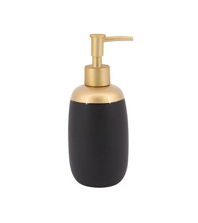DISTRIBUTEUR SAVON VERRE NOIR ET OR