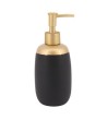 DISTRIBUTEUR SAVON VERRE NOIR ET OR