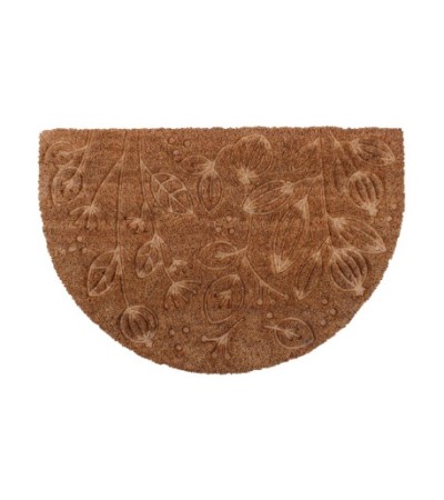 PAILLASSON COCO DEMI LUNE 40X60 CM EMBOSSE MOTIF FLORAL