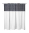 RIDEAU DOUCHE  POLYESTER TOP CONTRASTE 180X200CM