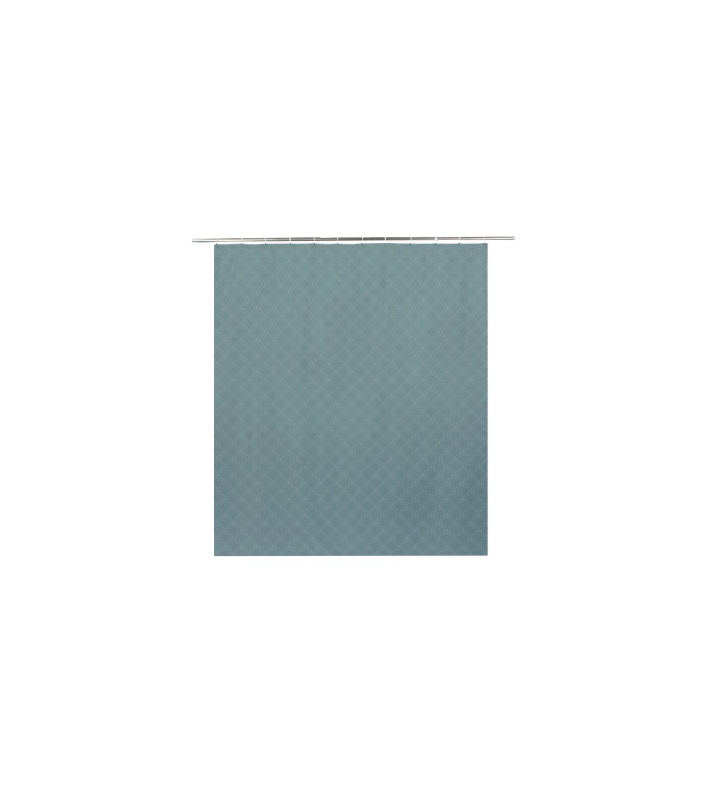 RIDEAU DOUCHE  POLYESTER ECAILLES VERT 180X200CM