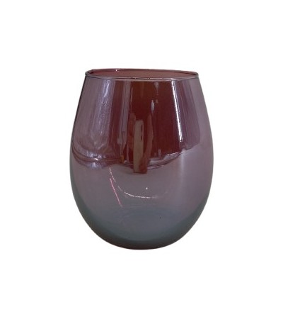 PHOTOPHORE VERRE IRISE AUBERGINE 11CM