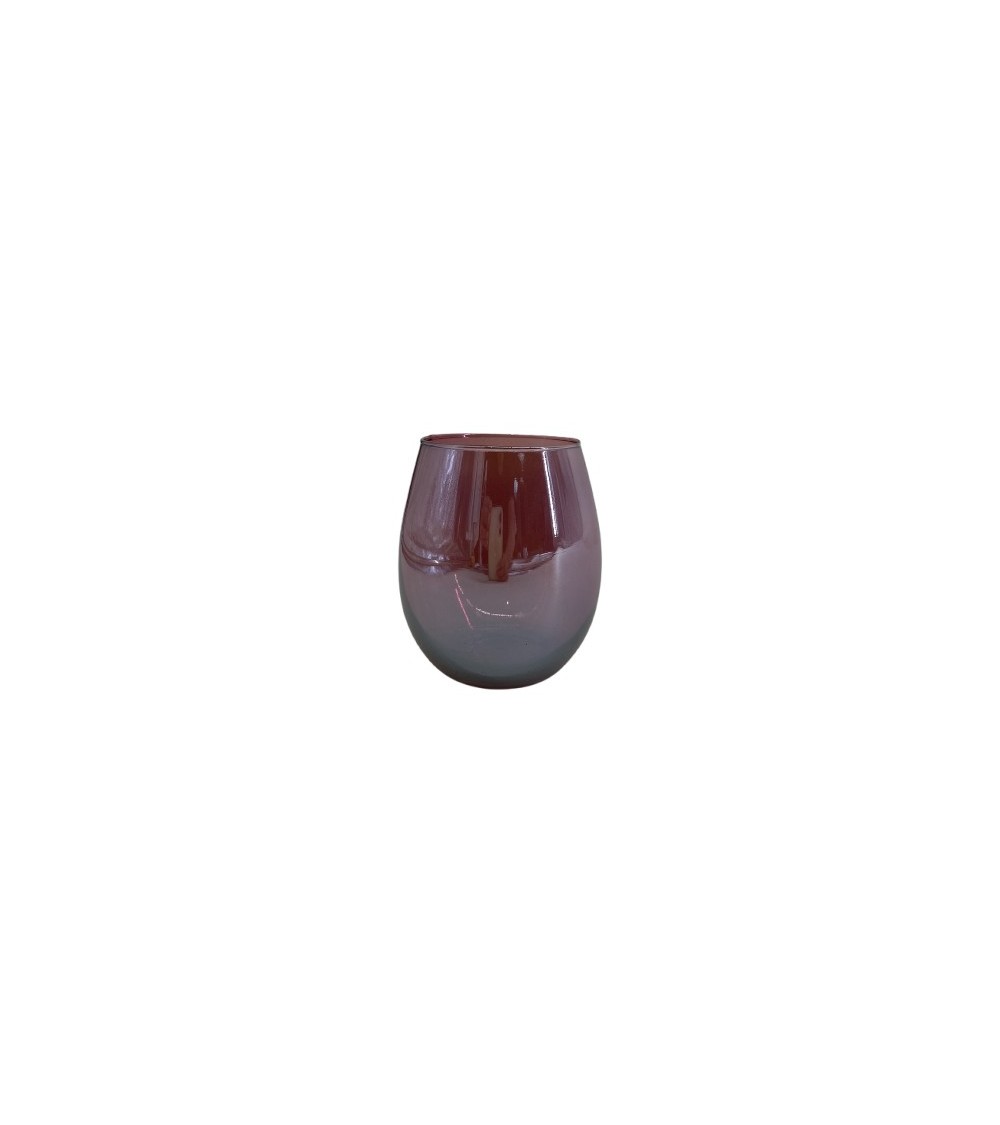 PHOTOPHORE VERRE IRISE AUBERGINE 11CM