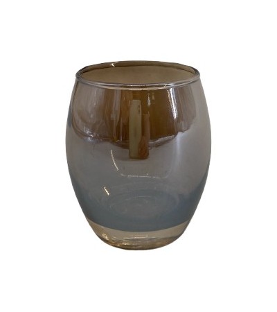 PHOTOPHORE VERRE IRISE HAVANE 9CM