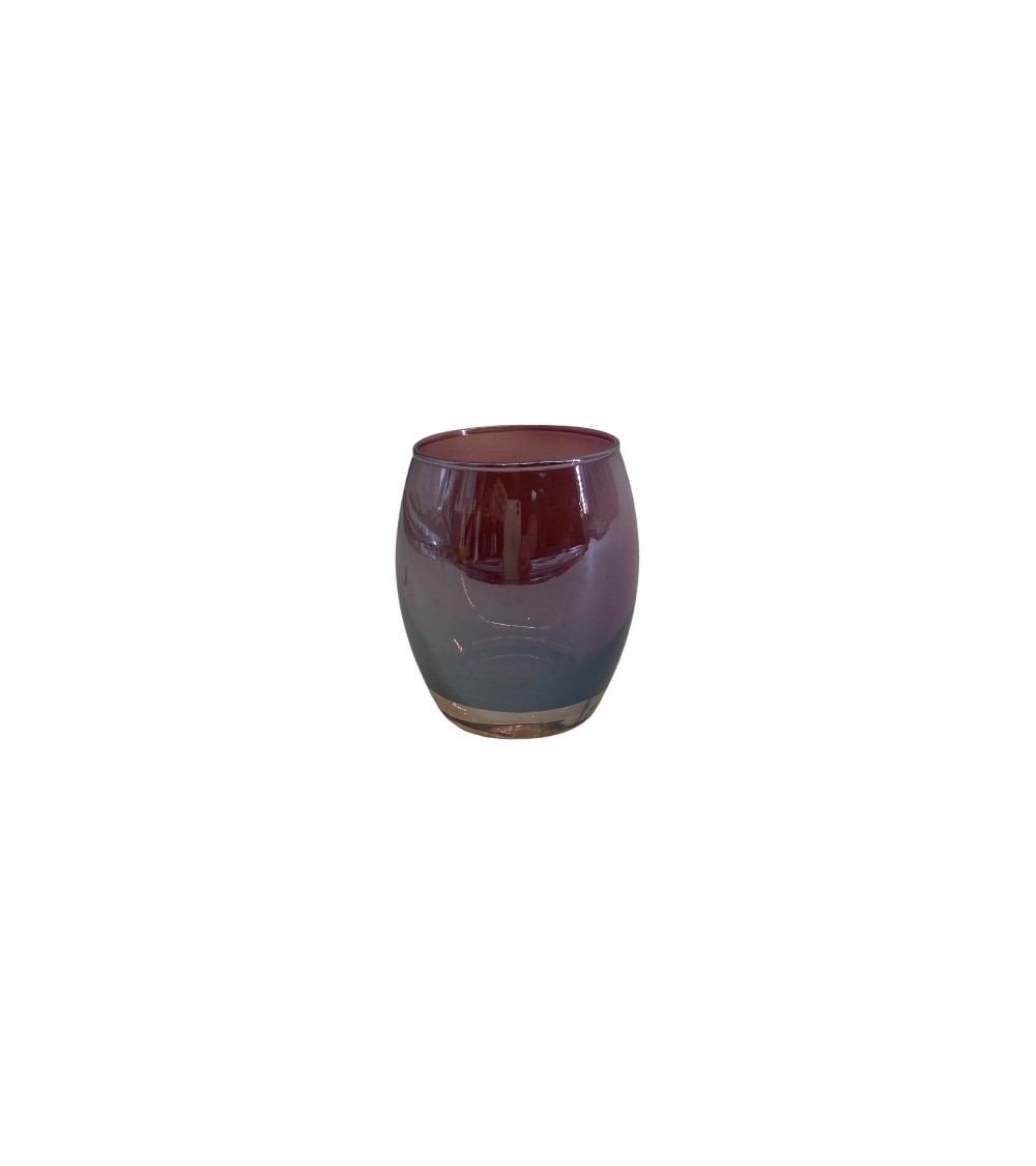 PHOTOPHORE VERRE IRISE AUBERGINE 9CM