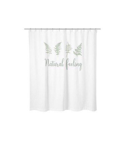 RIDEAU DOUCHE  POLYESTER FOUGERES 180X200CM