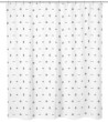 RIDEAU DOUCHE  POLYESTER BLANC MOTIFS NOIR 180X200CM